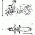 Kích thước xe gắn máy Honda: SH, MXS, PCX, AB, Vison, Wave…